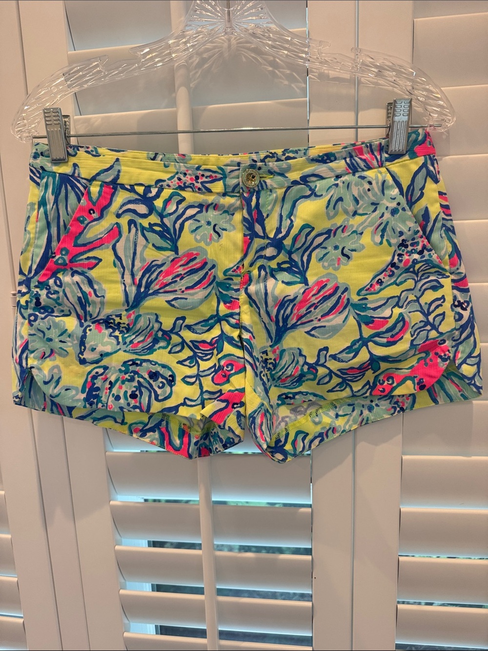 Lilly Pulitzer Adie shorts in the "Swim Up Lemon Drop"